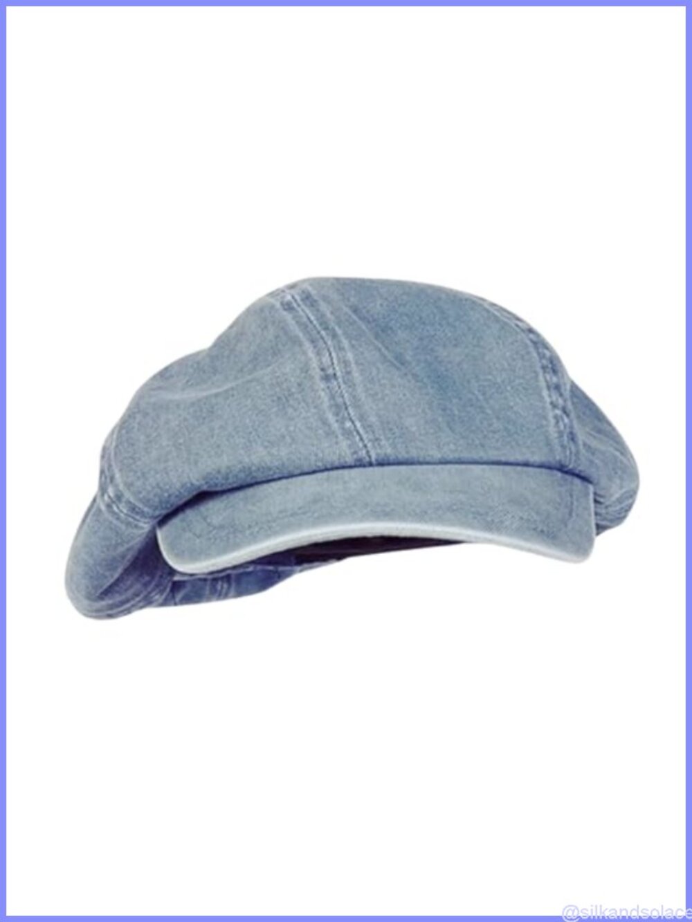 Oversized Denim Newsboy Cap Slouchy Summer Beret Hat